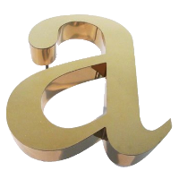 Letras 3D sin luz