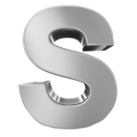 Letras 3D sin luz